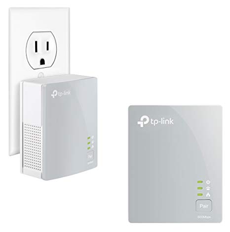 TP-LINK TL-PA4010KIT AV600 Nano Powerline Adapter Starter Kit, up to 500Mbps(Certified Refurbished)