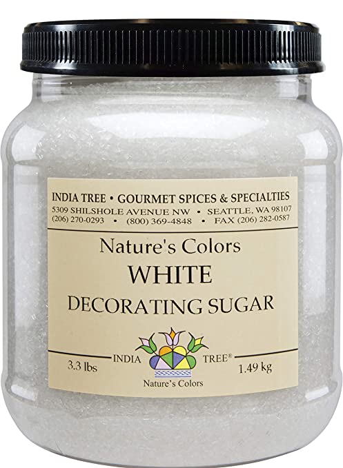 India Tree Frost White Decorating Sugar, 3.3 Pound