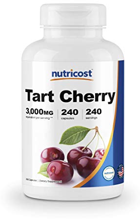 Nutricost Tart Cherry Extract 3000mg, 240 Veggie Capsules - Gluten Free, Non-GMO