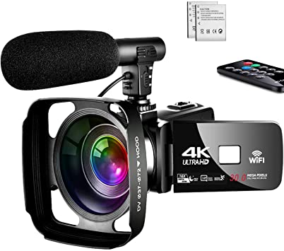 4K Video Camera Camcorder,Vlogging Camera for Youtube Camcorder Ultra HD 4K 16X Digital Zoom 3.0 Inch Touch Screen Camcorder with Night Vision & Mic