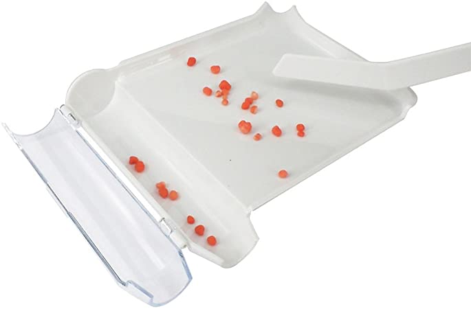 Right Hand Pill Counting Tray with Spatula (White - L Shape)