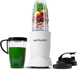 NutriBullet PRO 900 Series Nutrient Extractor, Blender & Mixer (9 Piece Set), Matt ALL White