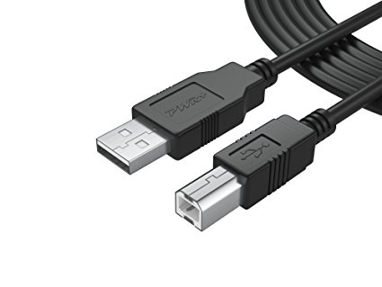 [UL Listed] Pwr  12Ft Extra Long USB-Printer-Cable 2.0 for HP OfficeJet LaserJet Envy; Canon Pixma; Epson Workforce, Stylus, Expression Home; Brother; Silhouette Cameo; Dell Scanner Fax Cord (3.6 m)