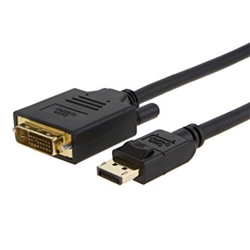 CableCreation 6 Feet DisplayPort to DVI Cable, Gold Plated Standard DP to DVI Male Cable with built in IC Chipset, 1.83M / Black