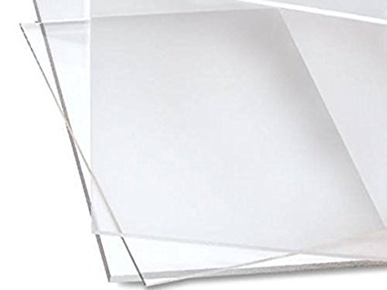 Cast Acrylic Sheet - 24" x 48" - Clear - 3mm Thick - Used in Art Installations, Models, Display & Signage, Windows, Aquariums, Trophies, Picture Frames, Furniture - Transparent & Easy to Fabricate