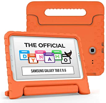 Cooper Dynamo [Rugged Kids Case] Protective Case for Samsung Tab E 9.6 | Child Proof Cover, Stand, Handle | SM-T560 T561 T562 T563 T565 T567 (Orange)