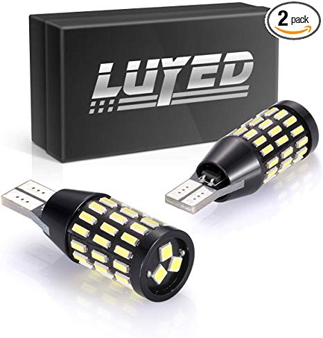 LUYED 2 Extremely Bright 1000 Lumens Backup Reverse Lights 921 912 W 16W 4014&3030 48-EX Chipsets, Xenon White