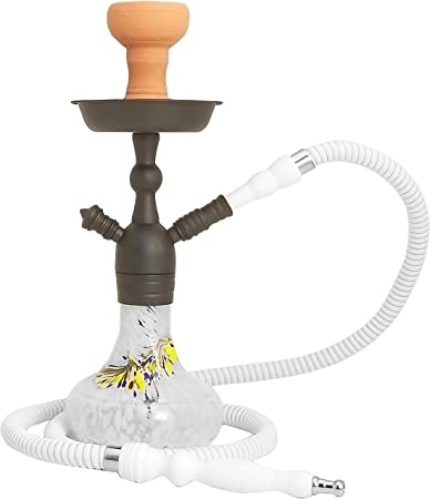 Pharaohs Spirit Hookah Full Set Hookah with Accessories Stem Tray Glass Base Hose Bowl (Abstract)