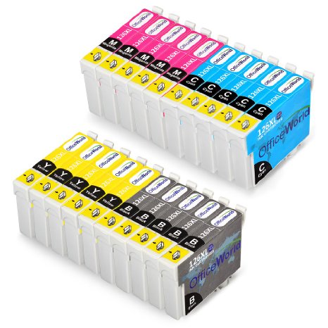 OfficeWorld 5 Sets Compatible Ink Cartridges for Epson 126XL,Work with Epson Workforce 545 60 630 633 635 645 840 845 3520 3530 3540 7010 7510 7520