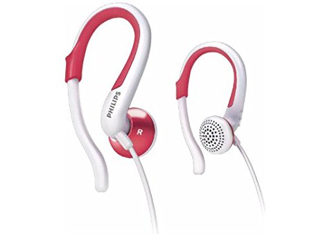 Philips Adjustable Earhook Headsphones SHS4847/28 (Red) (Discontinued by Manufacturer)