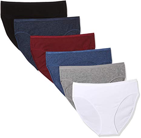 Madeline Kelly Women's 6 Pack Cotton High Cut Panty