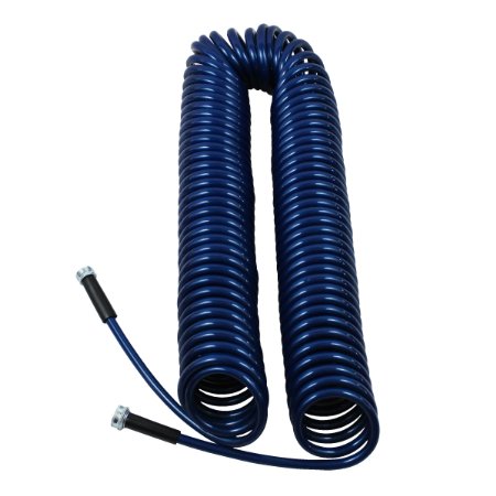 Plastair SpringHose PUW675B93-AMZ Light Polyurethane Lead Free Drinking Water Safe Recoil Garden Hose, Blue, 3/8-Inch by 75-Foot