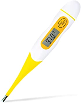 Digital Thermometer, Flexible Electronic Thermometer with Fever Alarm and Memory Function, Quick and Accurate Measurement OralThermometer, Suitable for Baby, Children and Adults(0524)