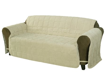 P&R Bedding Ultimate Microsuede Pet Protector of Sofa Furniture with Ties and Microfiber Filling (Sandshell, Sofa)