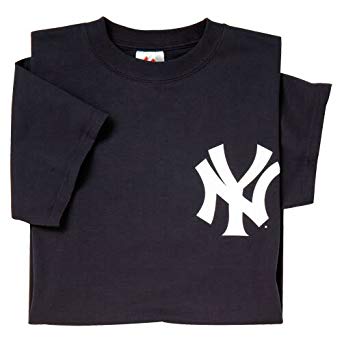 New York Yankees (ADULT XL) 100% Cotton Crewneck MLB Officially Licensed Majestic Major League Baseball Replica T-Shirt Jersey