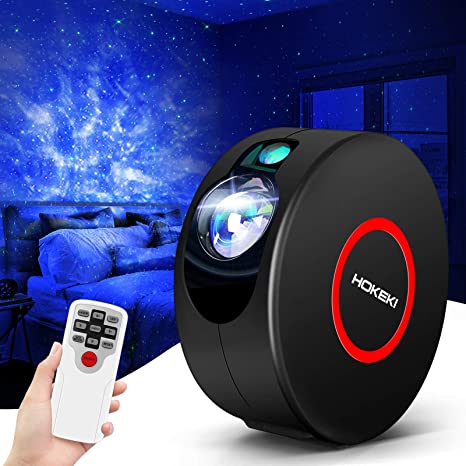 Star Projector, Galaxy Projector with LED Nebula Cloud,Star Light Projector with Remote Control for Kids Adults Bedroom, HOKEKI Night Light, SuitableFor Bedroom and Party Decoration (Black)