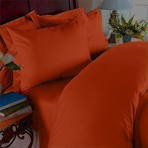 Elegant Comfort ® 1500 Thread Count Egyptian Quality WRINKLE & FADE RESISTANT ULTRA SOFT LUXURY 4 pcs Bed Sheet Set, Deep Pocket Up to 16" - QUEEN, Rust