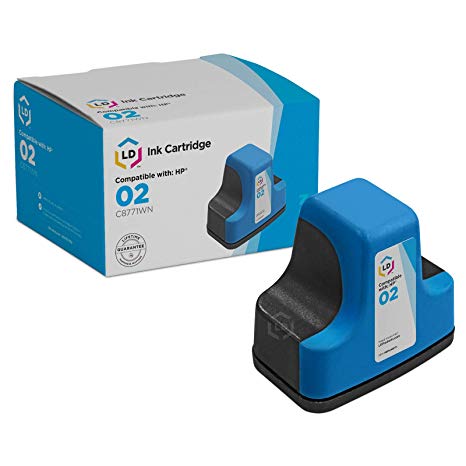 LD Remanufactured Ink Cartridge Replacement for HP 02 C8771WN (Cyan)