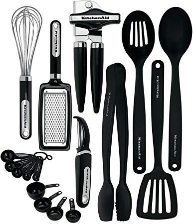 KitchenAid Classic 17-Piece Tools and Gadget Set, Black