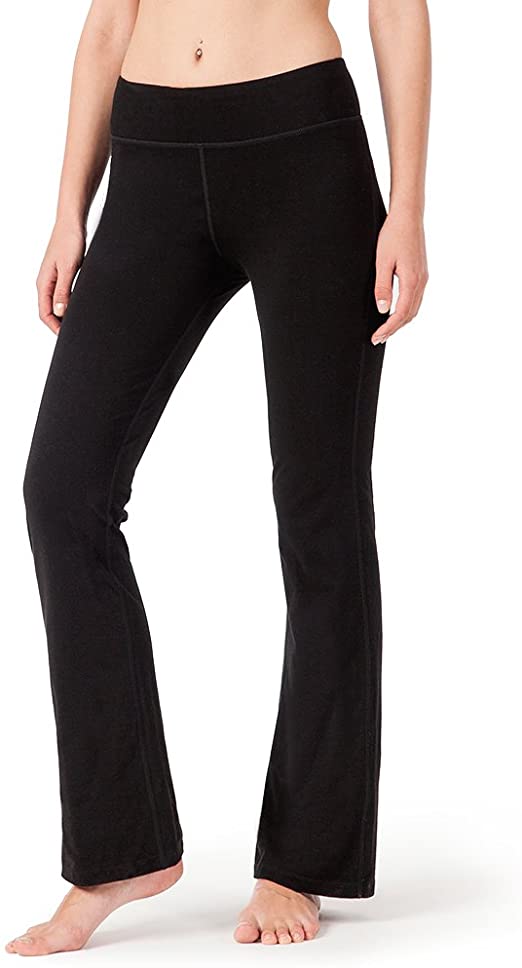 NAVISKIN Women's Bootcut Yoga Pants Bootleg Pants Back Pockets Petite/Regular/Tall Length (29"/31"/35" Inseam)