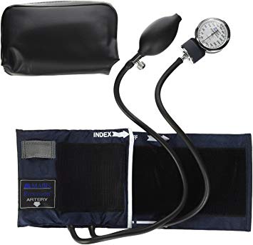 Mabis Precision Series Aneroid Sphygmomanometer, Professional Blood Pressure Gauge, Manual Blood Pressure Cuff, Arm Sizes 11 to 16.4 Inches, Adult