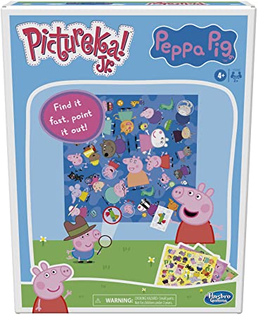 Hasbro Gaming Pictureka! Junior Peppa Pig Game, Picture Game, Fun Board Game for Preschoolers, Games for 4 Year Olds and Up, No Reading Required Game