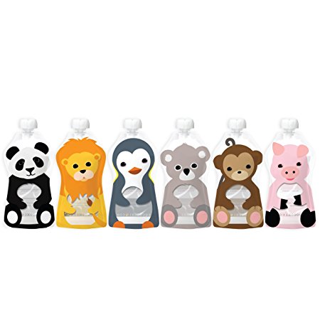 Squooshi Reusable Food Pouch | Animal | New Larger Size! by Squooshi