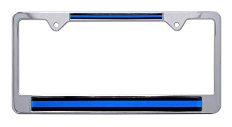 Elektroplate Police Support Blue Line License Plate Frame