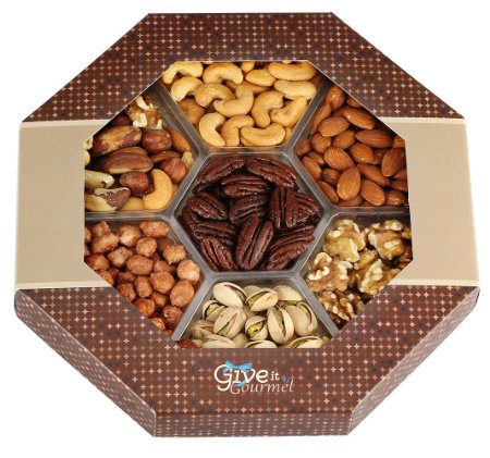 GIVE IT GOURMET Roasted Healthy Nuts, Large Gift Tray