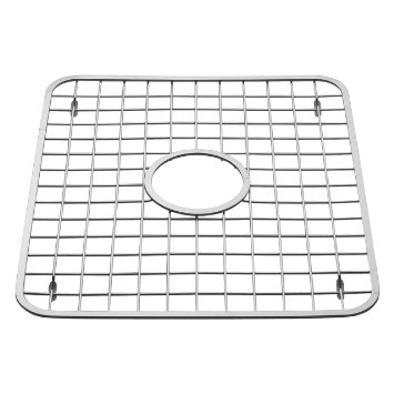 InterDesign Sink Grid, Hole in Middle, Polished Stainless Steel