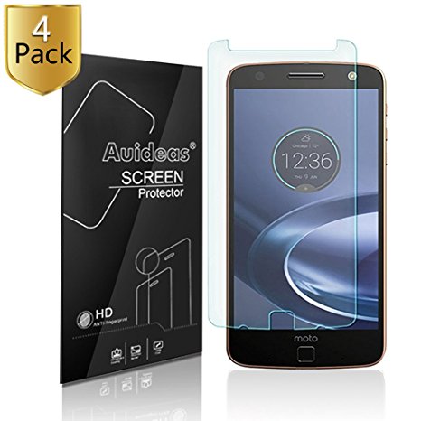 Moto Z Force Droid Screen Protector,Auideas (4-Pack) Motorola Moto Z Force Droid Edition Screen Protector Film HD Clear Retail Packaging for Moto Z Force Droid Edition