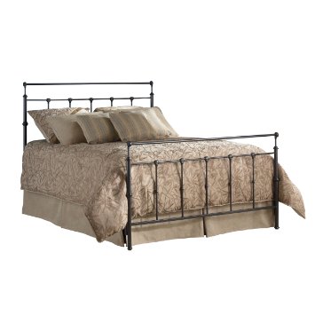 Fashion Bed Group B41155 Winslow Complete Bed with Metal Duo Panels and Aluminum Castings, Mahogany Gold Finish, Queen