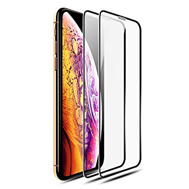Ispider Screen Protector Tempered Glass for iPhone Xs Max [2-Pack] (Edge to Edge Coverage Full Protection), 3D Premium Screen Film, HD Clarity, Anti-Fingerprint, Anti-Scratch, Anti-Shock, Bubble Free