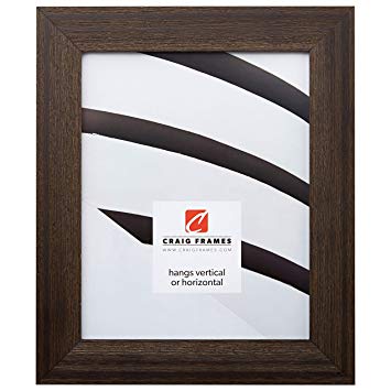 Craig Frames 1.5DRIFTWOODBK 5x7 Picture/Poster Frame, Wood Grain Finish, 1-1/2-Inch Wide, Distressed Black