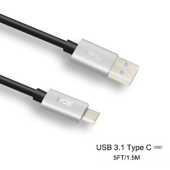 USB-C Cable(5FT),VCE USB-C to USB 3.0 Cable with 56k Ohm Resistor in Grey