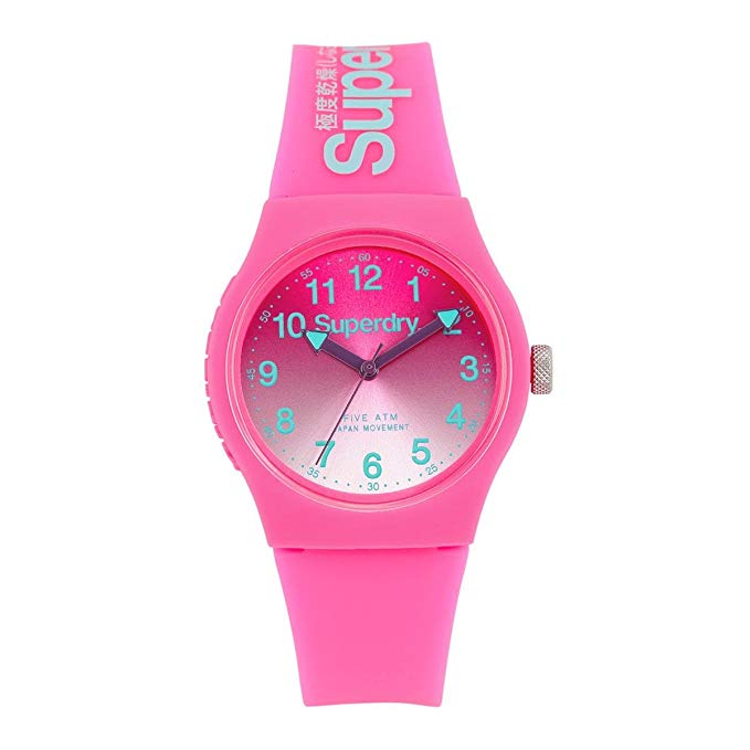 Superdry Women's Analogue Quartz Watch with Silicone Strap – SYL198PN