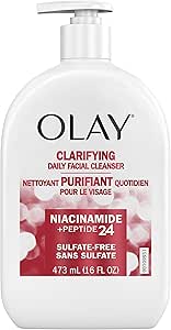 Olay Niacinamide   Peptide 24 Face Wash, Clarifying, Sulfate-Free, 473 mL