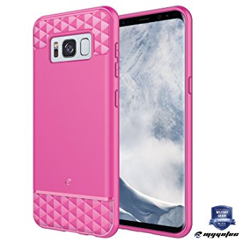 Samsung Galaxy S8 / G950 Case, MyGotec Dimensional Series Case (Not Compatible with Samsung Galaxy S8 Plus) - Hot Pink