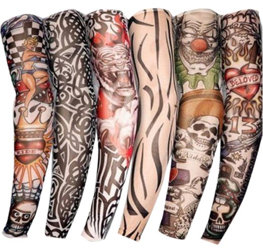Outop Temporary Fake Slip on Tattoo Arm Sleeves Stockings