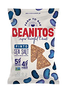 Beanitos Simply Pinto Bean Chips with Sea Salt, The Healthy, High Protein, Gluten free, and Low Carb Vegan Tortilla Chip Snack, 5 Ounce A Lean Bean Protein Machine for Superfood Snacking At Its Best