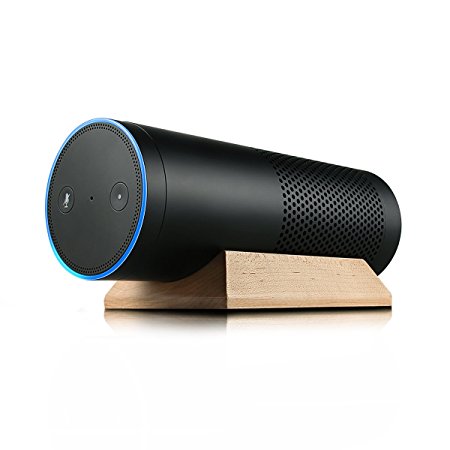 Speaker Stand for Alexa,LANMU Wood Stand for Alexa Echo,Wood Holder for Alexa Echo,Wood dock for Alexa echo