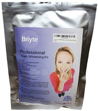 Briyte  Professional Sodium Chlorite Teeth Whitening Kit HOME TEETH WHITENING Bleaching Agent Advanced Light Whitener Whiten Tooth Whitening Dental Care White Three GEL pack with Briyte Crest UK Express and Expedite Delivery available better than standard strips