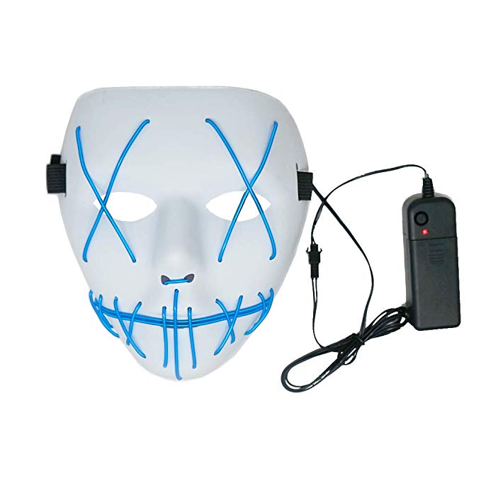 ZALU Halloween Glowing Mask, LED Light up Masks for Gifts