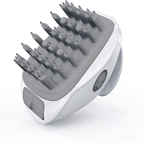 COOFUN Sonic Electric Scalp Massager Rechargeable Shampoo Brush Waterproof Portable Vibrating Massage for Hair Care,Cleaning& Hair Growth,Full Body Relax,Promote Circulation-Ideal Holiday Gift (White)