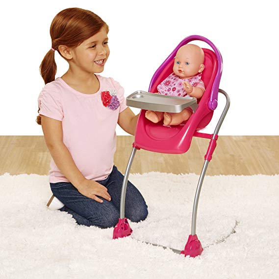 Chicco 4-in-1 Eat & Swing Highchair for Baby Dolls, Pink [Amazon Exclusive]