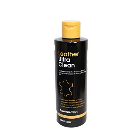 Leather Ultra Clean - Leather Cleaner For Car Interiors and Seats, Leather Furniture, Sofas, Shoes, Boots, Bags, Purses | Spray Suitable for all Leather Types and Colours (black, brown, tan, & more) … (250ml)