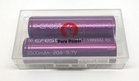 ★ NEW FOR 2016 ★ Efest IMR 18650 3.7v 3500 mAh High Drain Recharging Flat Top Battery | Authenticity Scratch Serial Security | Ecigarette Mod | Eliquid Mod (Double Pack)