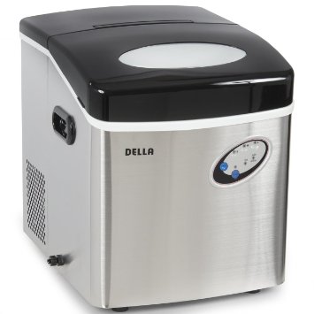 Della© Stainless Steel Ice Maker Portable Countertop Freestanding Icemaker 48lb Per Day