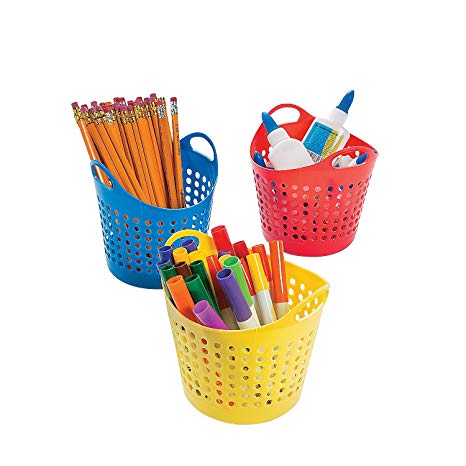 Round Classroom Storage Baskets (12 Pack) 5 1/2" X 4".