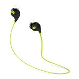 Intcrown QCY QY7 Mini Lightweight Wireless Stereo Sportsrunning and Gymexercise Bluetooth Earbuds Headphones Headsets Wmicrophone for iPhone 6 5 4  for iPad 2 3 4 New iPad for iPod for Android for Samsung Galaxy for Smart Phones Bluetooth DevicesEnglish Voice Prompt BlackGreen